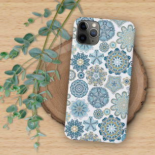 Capa Para iPhone 11 Pro Max Padrão Elegante de Fantasia Azul de inverno Manda