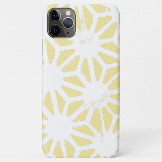 Capa Para iPhone 11 Pro Max Padrão geométrico amarelo-limão (Verso)