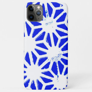 Capa Para iPhone 11 Pro Max Padrão geométrico azul