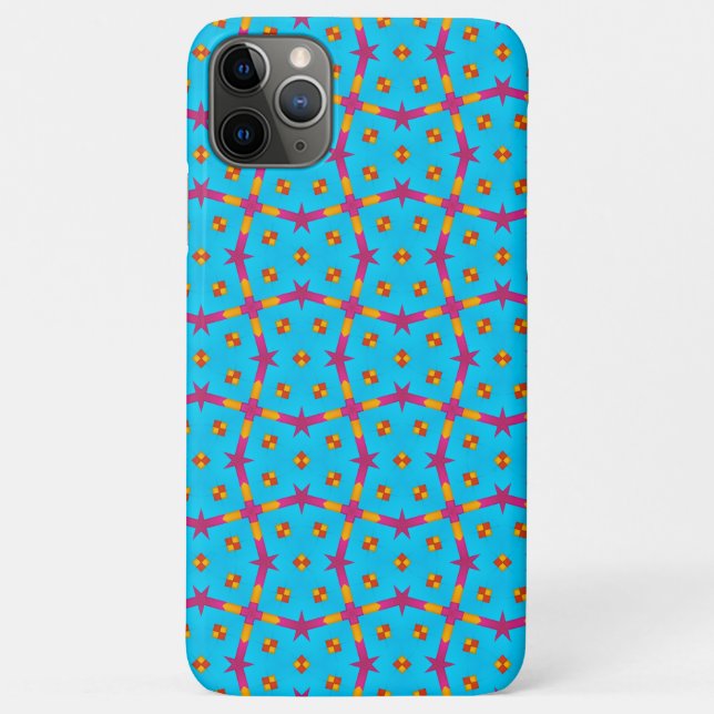 Capa Para iPhone 11 Pro Max Padrão Geométrico Caprichoso (Verso)