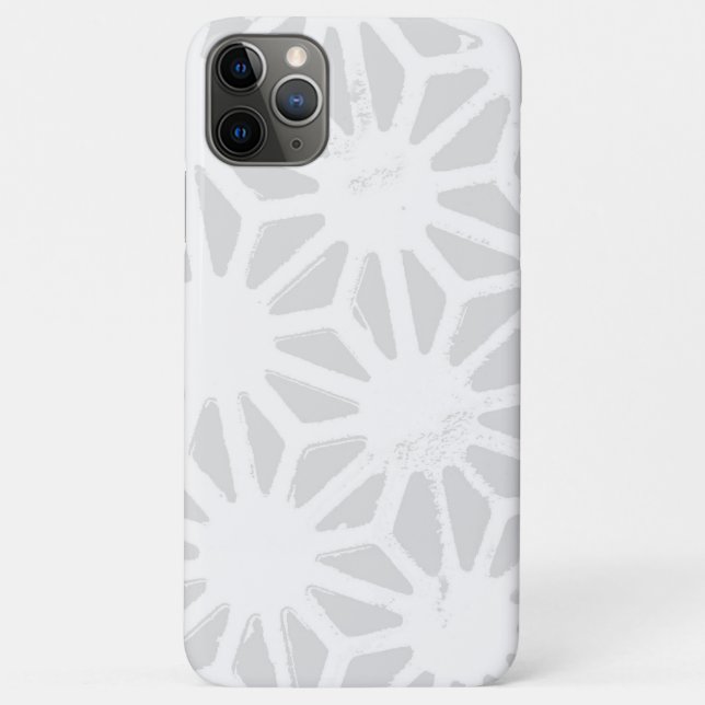 Capa Para iPhone 11 Pro Max Padrão geométrico das cinzas pálidas (Verso)