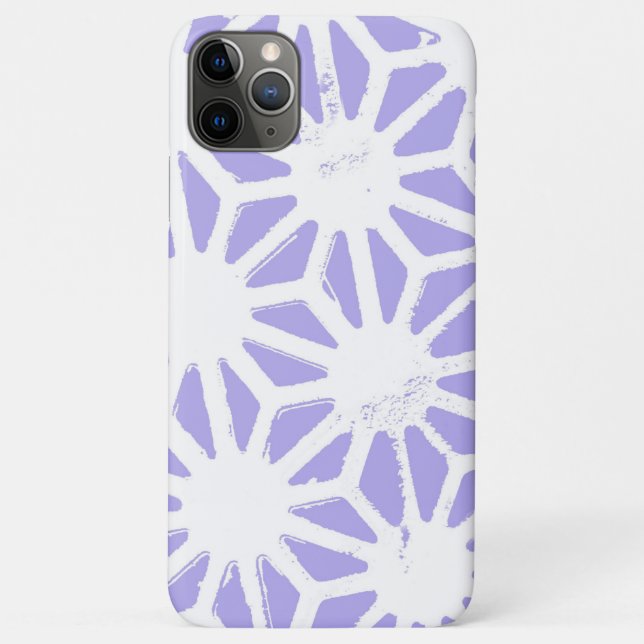 Capa Para iPhone 11 Pro Max padrão geométrico de lavanda (Verso)