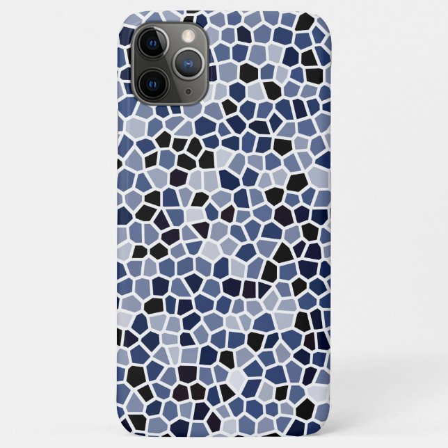 Capa Para iPhone 11 Pro Max Padrão legal de vidro manchado azul (Verso)