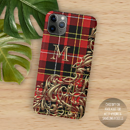 Capa Para iPhone 11 Pro Max Padrão Personalizado de Xadrez Escocês Tartan