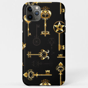 Capa Para iPhone 11 Pro Max Padrão sem falhas com chaves de Ouro