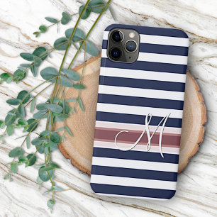 Capa Para iPhone 11 Pro Max Padrão Simples e Branco Azul Branco Estimulado