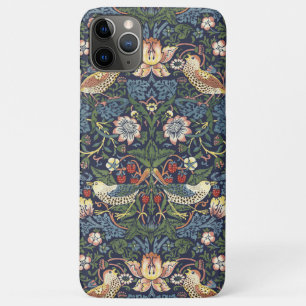 Capa Para iPhone 11 Pro Max Padrão William Morris Vintage Strawberry Thief
