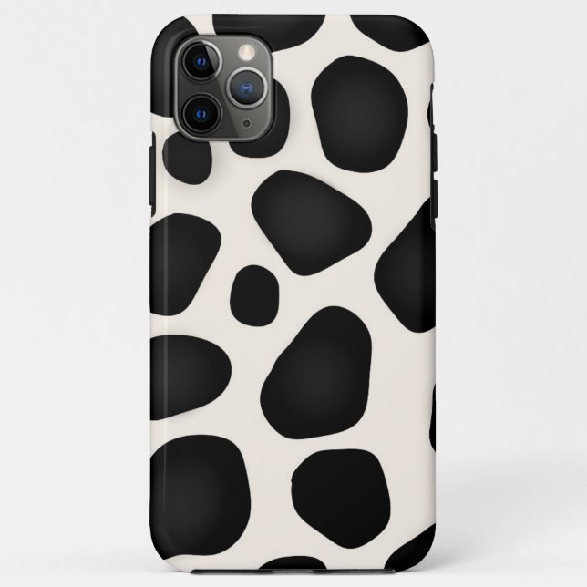 Capa Para iPhone 11 Pro Max Padrões design preto modernos (Verso)