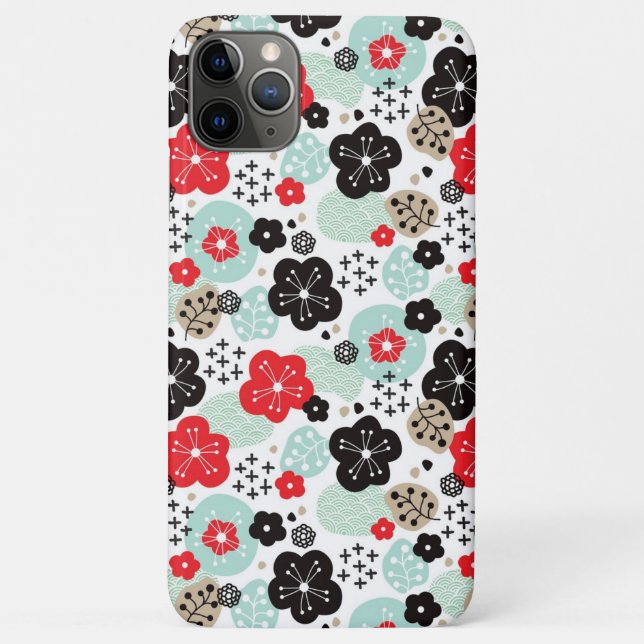 Capa Para iPhone 11 Pro Max Padrões japoneses de design fofo (Verso)