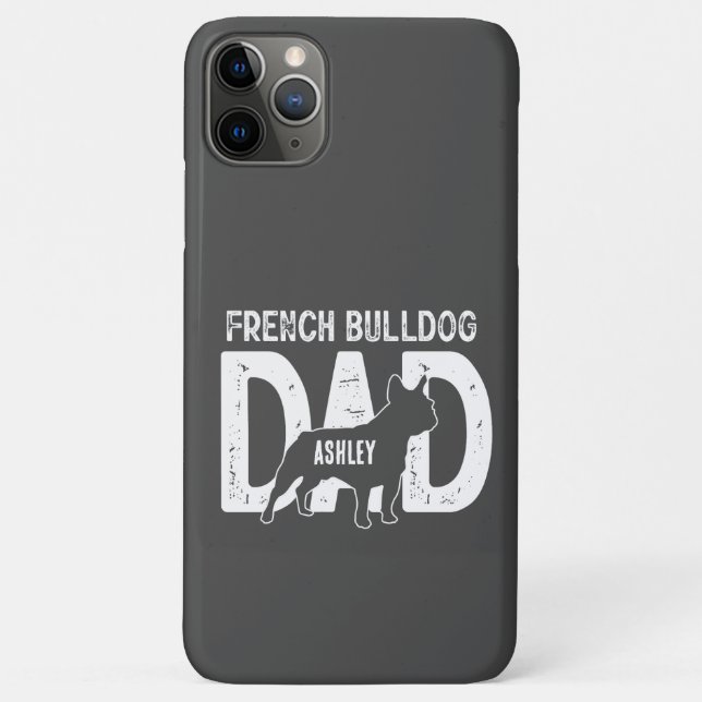 Capa Para iPhone 11 Pro Max Pai de Cachorro Francês GIft (Verso)