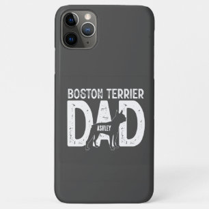 Capa Para iPhone 11 Pro Max Pai de Dog Pai de Boston Terrier Caso de Presente