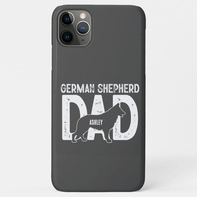 Capa Para iPhone 11 Pro Max Pai do Pai do german shepherd GIft (Verso)