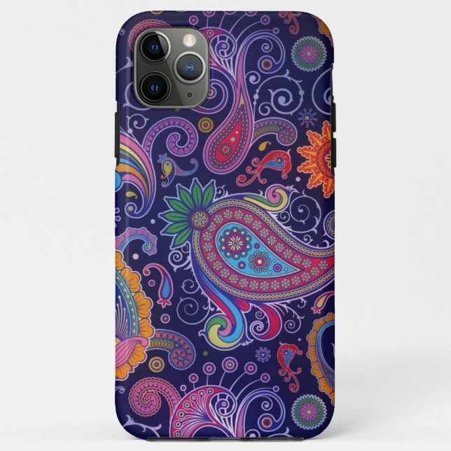 Capa Para iPhone 11 Pro Max Paisley Purple rosa (Verso)