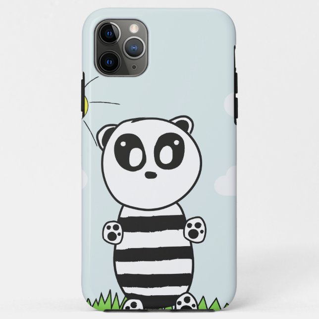 Capa Para iPhone 11 Pro Max Panda Kids (Verso)