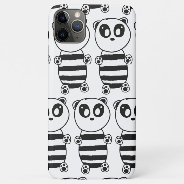 Capa Para iPhone 11 Pro Max Panda Kids (Verso)