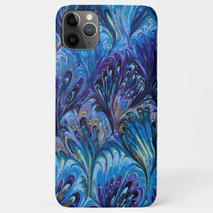 CAPA PARA iPhone 11 PRO MAX PAPEL MARCADO,PADRÃO DE PAZ AZUL ABSTRATO,PEDAÇOS
