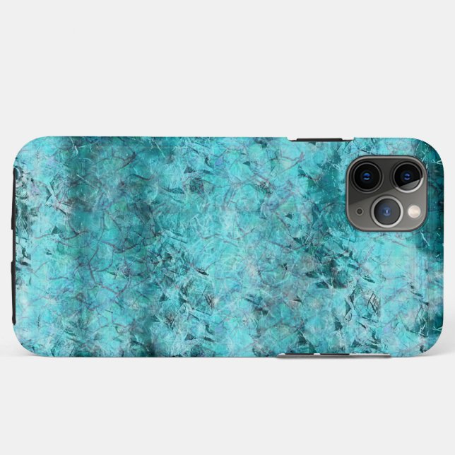 Capa Para iPhone 11 Pro Max Papel néon azul amassado (Verso (horizontal))