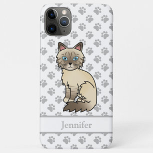 Capa Para iPhone 11 Pro Max Pasta de Chocolates Pia Birman / Ragdoll Cat & Nam