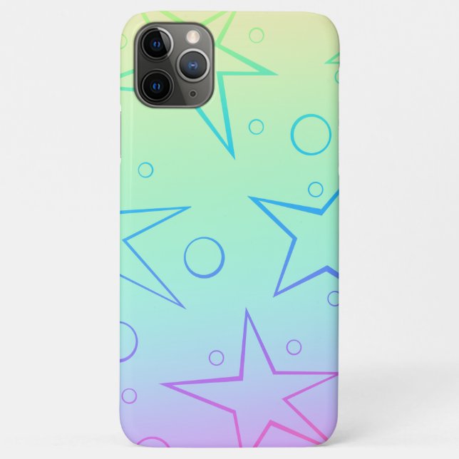 Capa Para iPhone 11 Pro Max Pastel Stars Design (Verso)