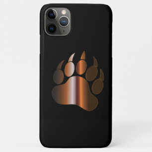 CAPA PARA iPhone 11 PRO MAX PATA DE URSO DE AÇO MARROM NO PRETO
