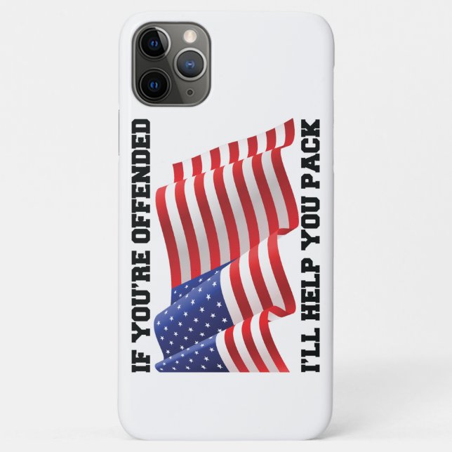 Capa Para iPhone 11 Pro Max Patriota Americano (Verso)