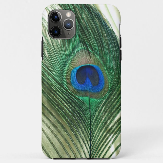 Capa Para iPhone 11 Pro Max Pavão de Maçã Verde Ainda (Verso)