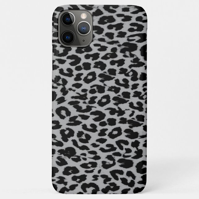Capa Para iPhone 11 Pro Max Pele de impressão leopardo (Verso)