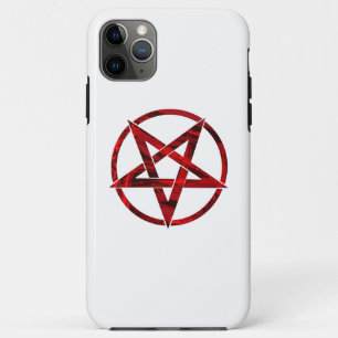 Capa Para iPhone 11 Pro Max Pentagrama do Diabo Vermelho