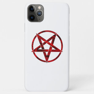 Capa Para iPhone 11 Pro Max Pentagrama do Diabo Vermelho