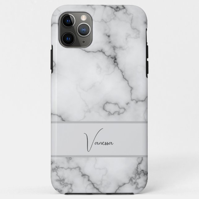 Capa Para iPhone 11 Pro Max Personalização do padrão Marble (Verso)