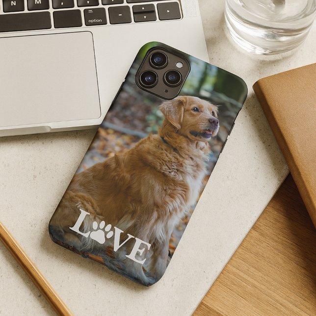Capa Para iPhone 11 Pro Max Personalized My Best Friend Photo Dog Love Paw (Criador carregado)