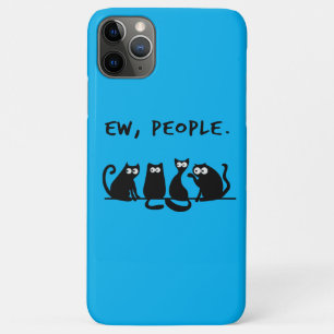 Capa Para iPhone 11 Pro Max Pessoas Nojentas Gatos Pretos Divertidos Meow 