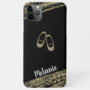 Capa Para iPhone 11 Pro Max Pilha sofisticada, Douradas bordas Ballerina Dance