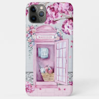 Pink Floral Booth Personalizado