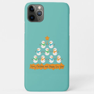Capa Para iPhone 11 Pro Max Pirâmide de árvores de Natal feita de neve do xmas