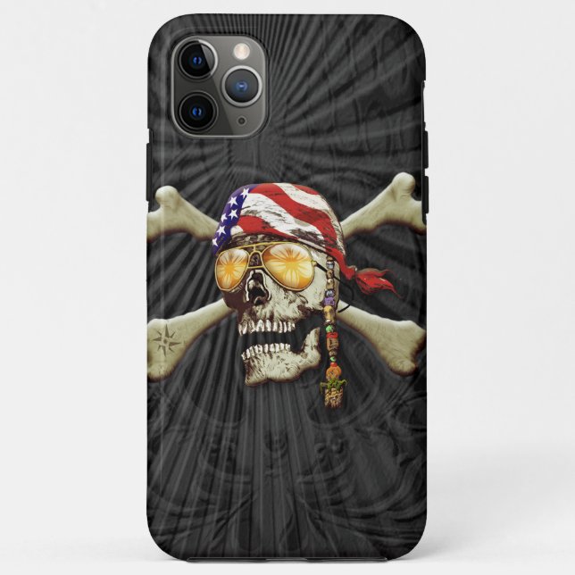 Capa Para iPhone 11 Pro Max Pirata Americana (Verso)