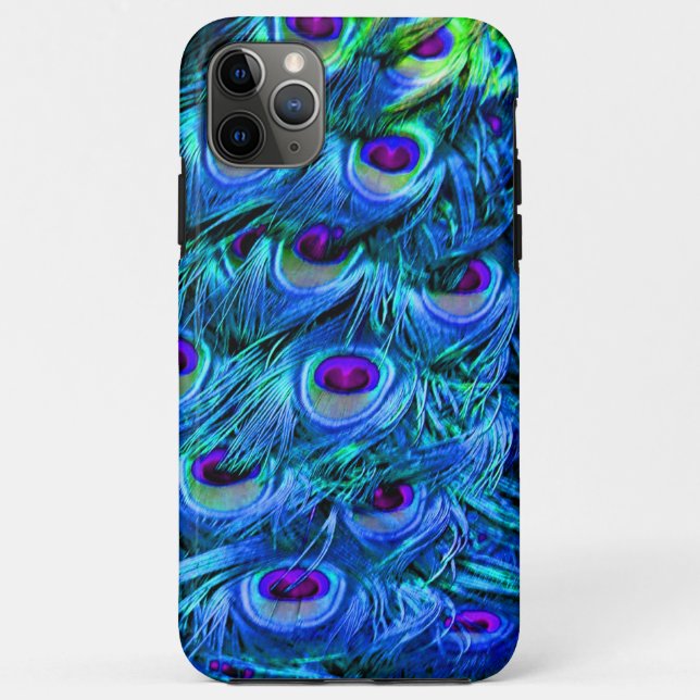 Capa Para iPhone 11 Pro Max PixDezines Psychedelic Peacock Case-Mate iPhone Ca (Verso)