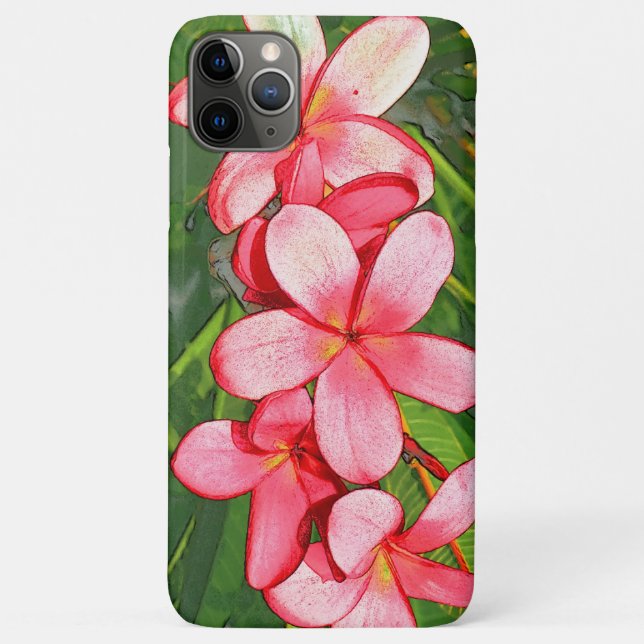Capa Para iPhone 11 Pro Max plumeria (Verso)