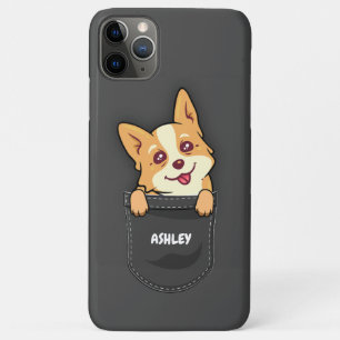 Capa Para iPhone 11 Pro Max Pocket Boston Terrier Cute Dog Pet Owner