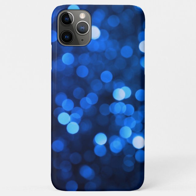 Capa Para iPhone 11 Pro Max Pontos de luz azul abstratos (Verso)