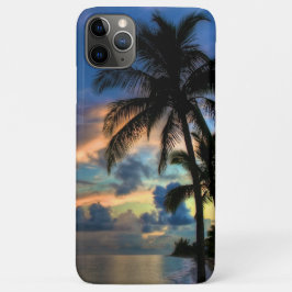 Capa Para iPhone 11 Pro Max Praia Tropical e Palmeiras