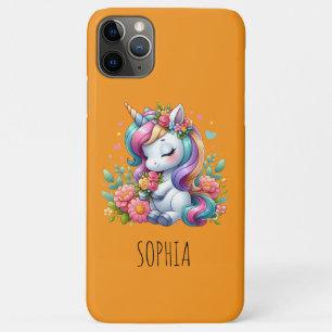 Capa Para iPhone 11 Pro Max Presente de Aniversário Feminino de Unicórnio Colo