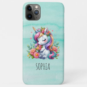 Capa Para iPhone 11 Pro Max Presente de Aniversário Feminino de Unicórnio Colo