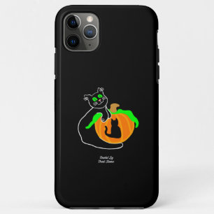 Capa Para iPhone 11 Pro Max Preto Cat Pumpkin Apple iPhone 11 Pro Max Case