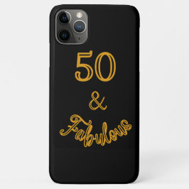 Capa Para iPhone 11 Pro Max Preto e Dourado 50 e fabuloso
