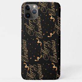 Capa Para iPhone 11 Pro Max Preto e Dourado Caso