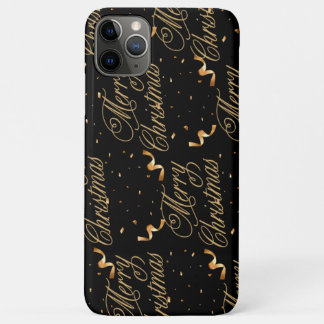 Capa Para iPhone 11 Pro Max Preto e Dourado Caso