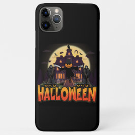 Capa Para iPhone 11 Pro Max Pumpkin Scary House, Halloween