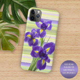 Capa Para iPhone 11 Pro Max Púrpura Violeta Levanta Pintura Aquática