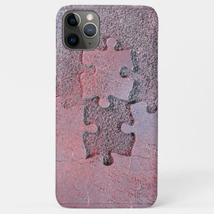 Capa Para iPhone 11 Pro Max Quebra-cabeça cor-de-rosa para o mês de consciênci